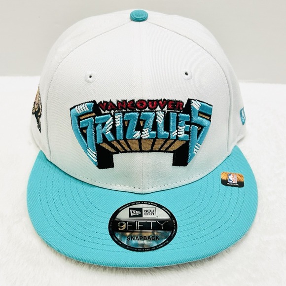 New Era Vancouver Grizzlies Word 2-Tone 9FIFTY Snapback Hat Cap Adjustable White - Picture 2 of 6